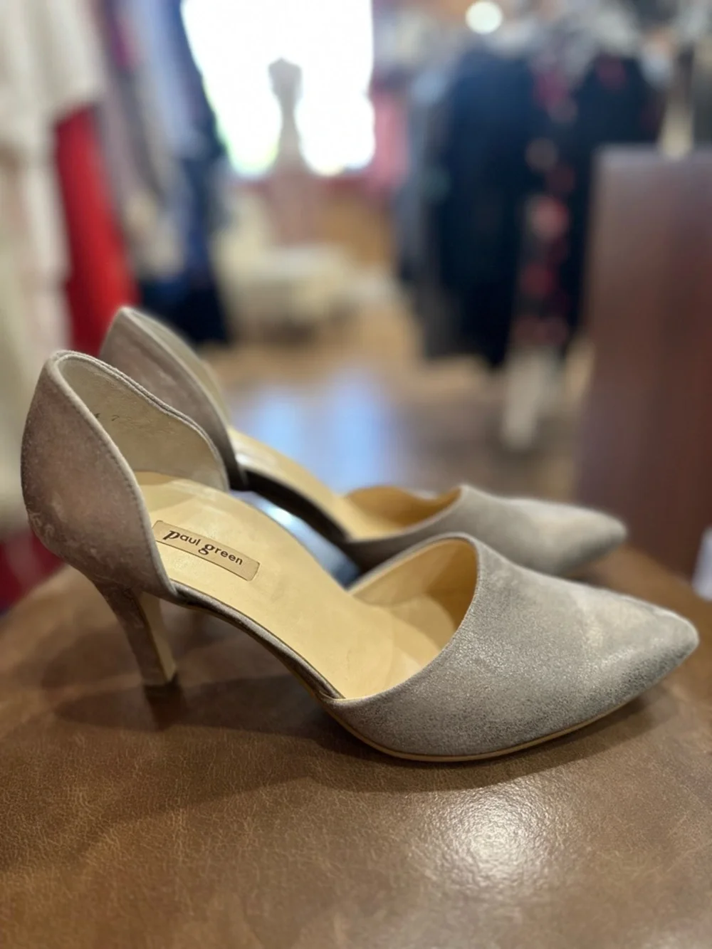Paul Green Julia D'Orsay metallic suede pumps size 7 (US: 9) - Picture 5 of 9